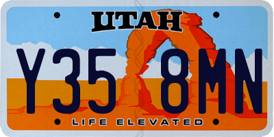UT license plate Y358MN