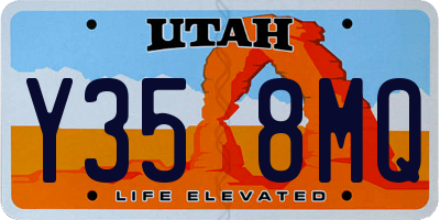 UT license plate Y358MQ