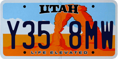 UT license plate Y358MW