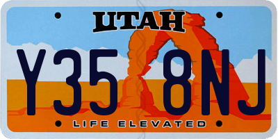 UT license plate Y358NJ