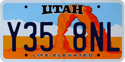 UT license plate Y358NL