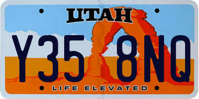 UT license plate Y358NQ