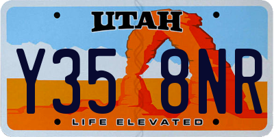 UT license plate Y358NR