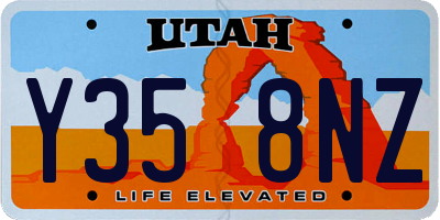 UT license plate Y358NZ