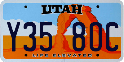 UT license plate Y358OC