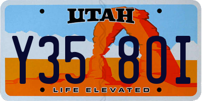 UT license plate Y358OI