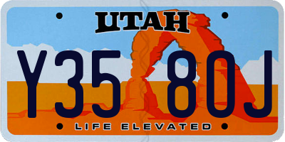 UT license plate Y358OJ