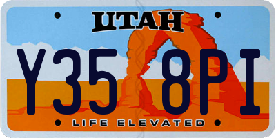 UT license plate Y358PI