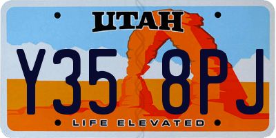 UT license plate Y358PJ