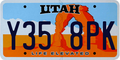 UT license plate Y358PK