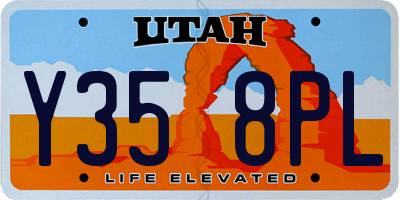 UT license plate Y358PL