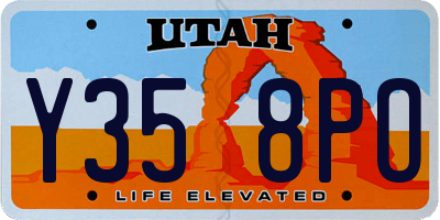 UT license plate Y358PO