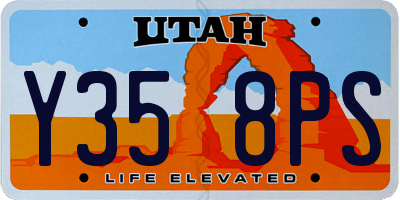 UT license plate Y358PS