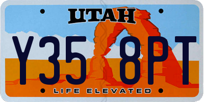 UT license plate Y358PT