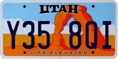 UT license plate Y358QI