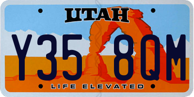 UT license plate Y358QM