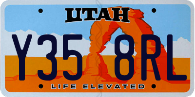 UT license plate Y358RL
