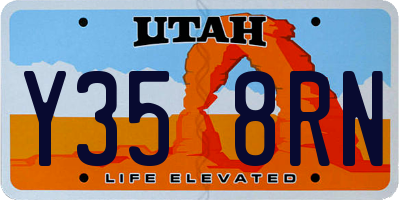 UT license plate Y358RN