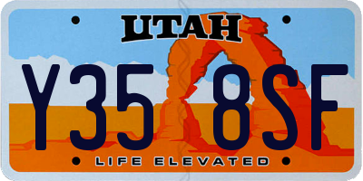 UT license plate Y358SF