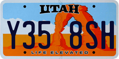 UT license plate Y358SH