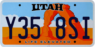UT license plate Y358SI