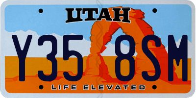UT license plate Y358SM