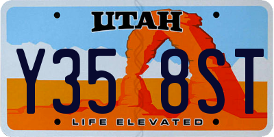 UT license plate Y358ST