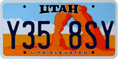 UT license plate Y358SY
