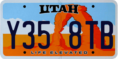 UT license plate Y358TB