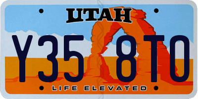 UT license plate Y358TO