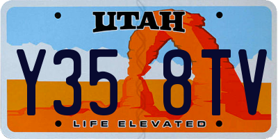 UT license plate Y358TV