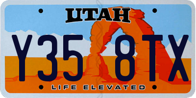 UT license plate Y358TX