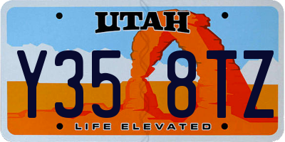 UT license plate Y358TZ