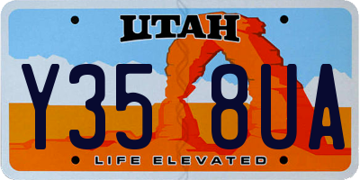 UT license plate Y358UA