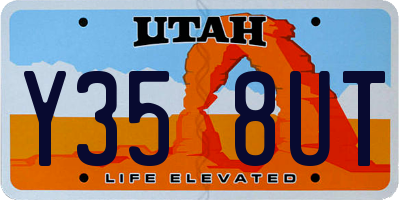 UT license plate Y358UT