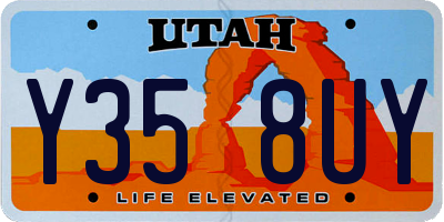 UT license plate Y358UY