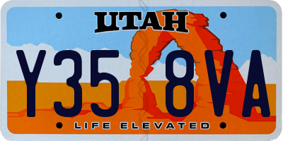 UT license plate Y358VA