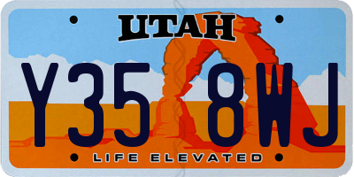 UT license plate Y358WJ