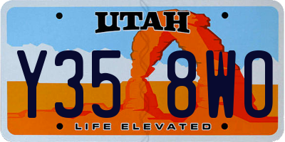 UT license plate Y358WO