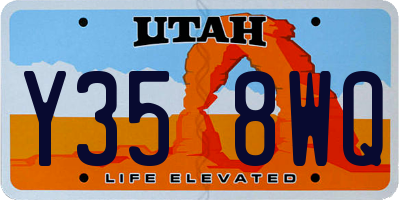 UT license plate Y358WQ