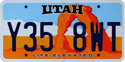 UT license plate Y358WT
