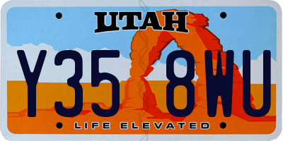 UT license plate Y358WU