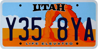 UT license plate Y358YA
