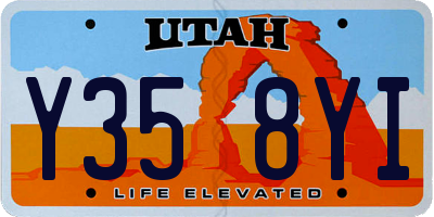 UT license plate Y358YI