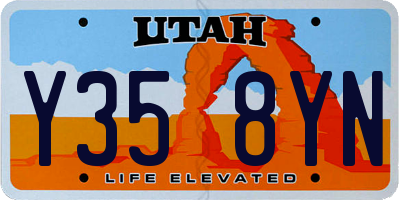 UT license plate Y358YN