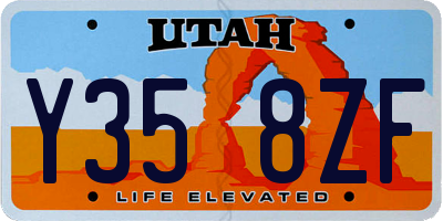 UT license plate Y358ZF