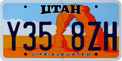 UT license plate Y358ZH