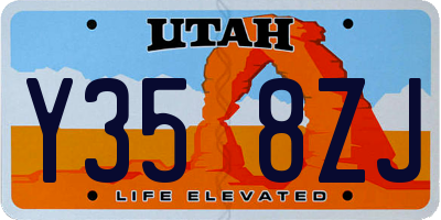 UT license plate Y358ZJ