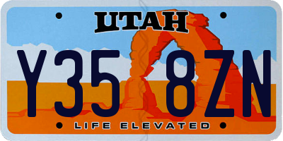 UT license plate Y358ZN