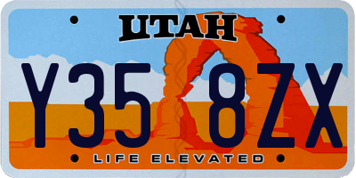 UT license plate Y358ZX